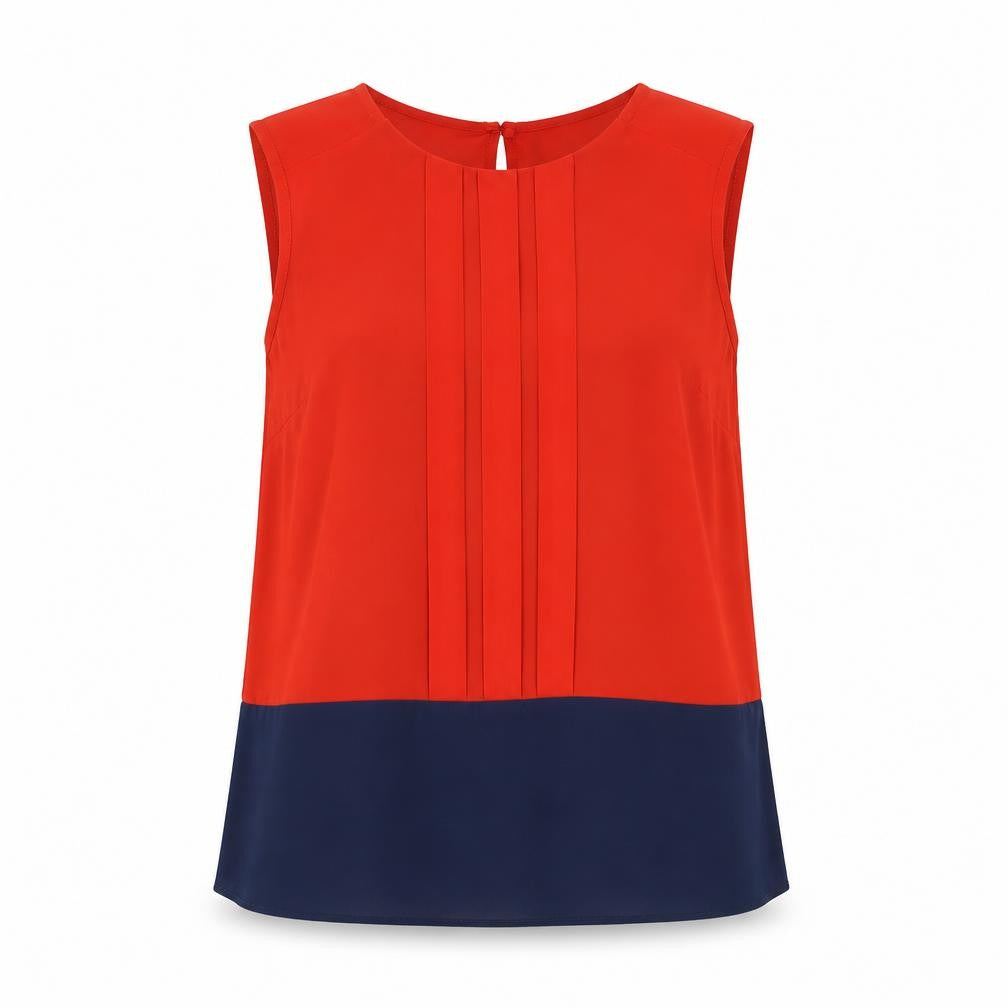 Jasper Conran Women's Red Colourblock Blouse Size 8