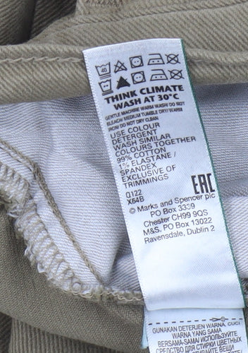 Marks and Spencer Men's Beige Tapered Jeans 34