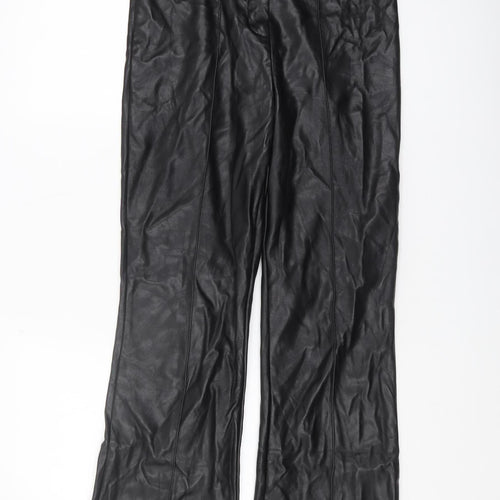 ASOS DESIGN Women's Black Faux Leather Trousers