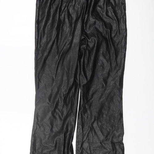 ASOS DESIGN Women's Black Faux Leather Trousers
