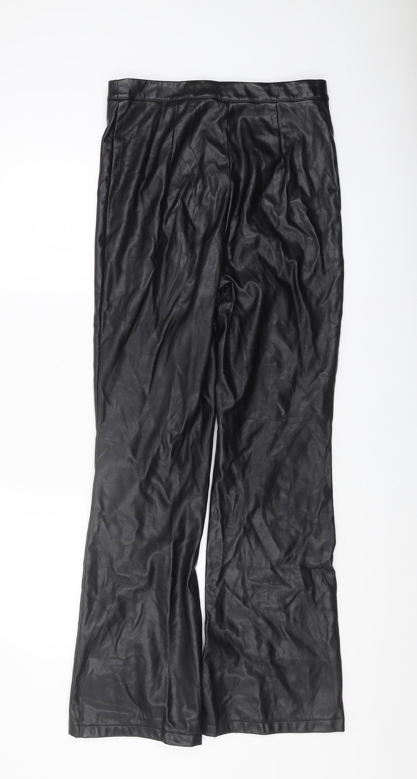 ASOS DESIGN Women's Black Faux Leather Trousers