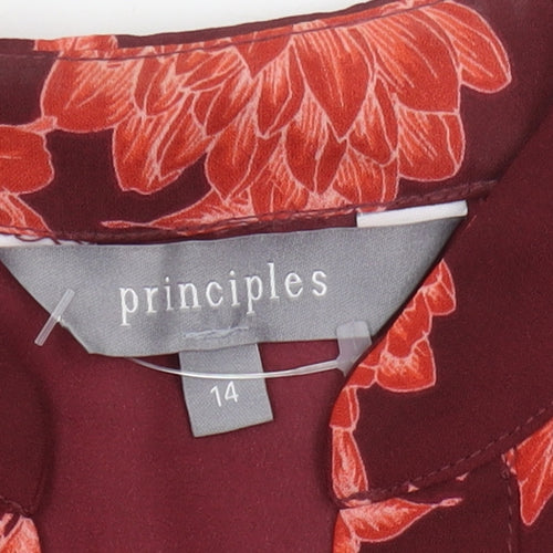 Principles Women's Multicoloured Floral Blouse Size 14