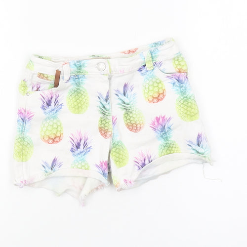 Next Girls Multicoloured Pineapple Print Shorts, 7 Years