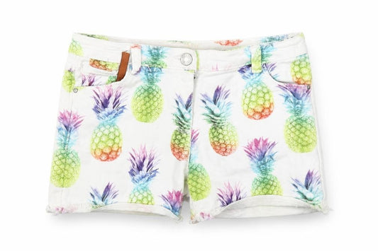 Next Girls Multicoloured Pineapple Print Shorts, 7 Years