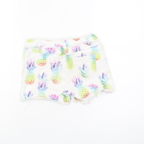 Next Girls Multicoloured Pineapple Print Shorts, 7 Years