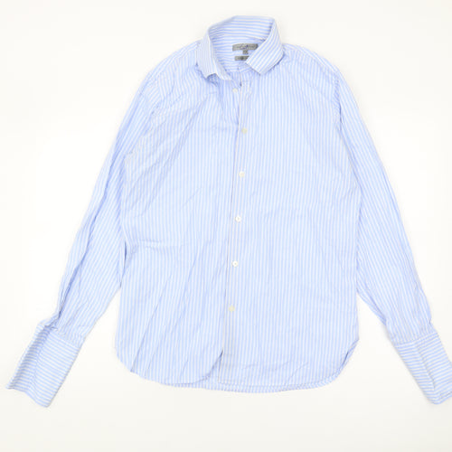 Austin Reed Men's Blue Striped Shirt, Size 15.5, Long Sleeve
