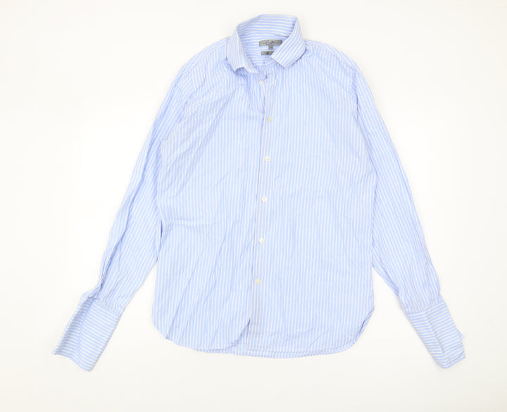Austin Reed Men's Blue Striped Shirt, Size 15.5, Long Sleeve