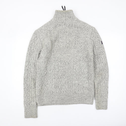 Superdry Men's Grey Cable-Knit Pullover Jumper M
