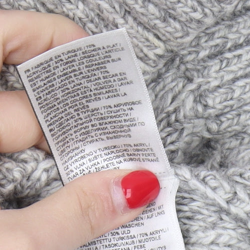 Superdry Men's Grey Cable-Knit Pullover Jumper M