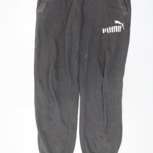 Puma Men's Grey Jogger Trousers - M, Casual Sportswear