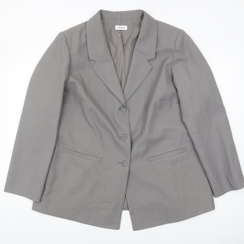 Damart Women's Grey Blazer Size 20 Classic Style