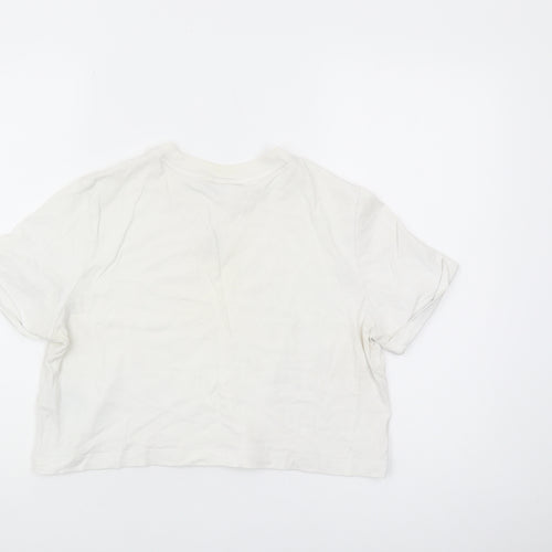 Adidas Women's White Crop T-Shirt Size 18
