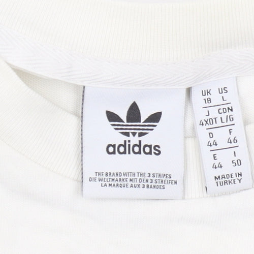 Adidas Women's White Crop T-Shirt Size 18