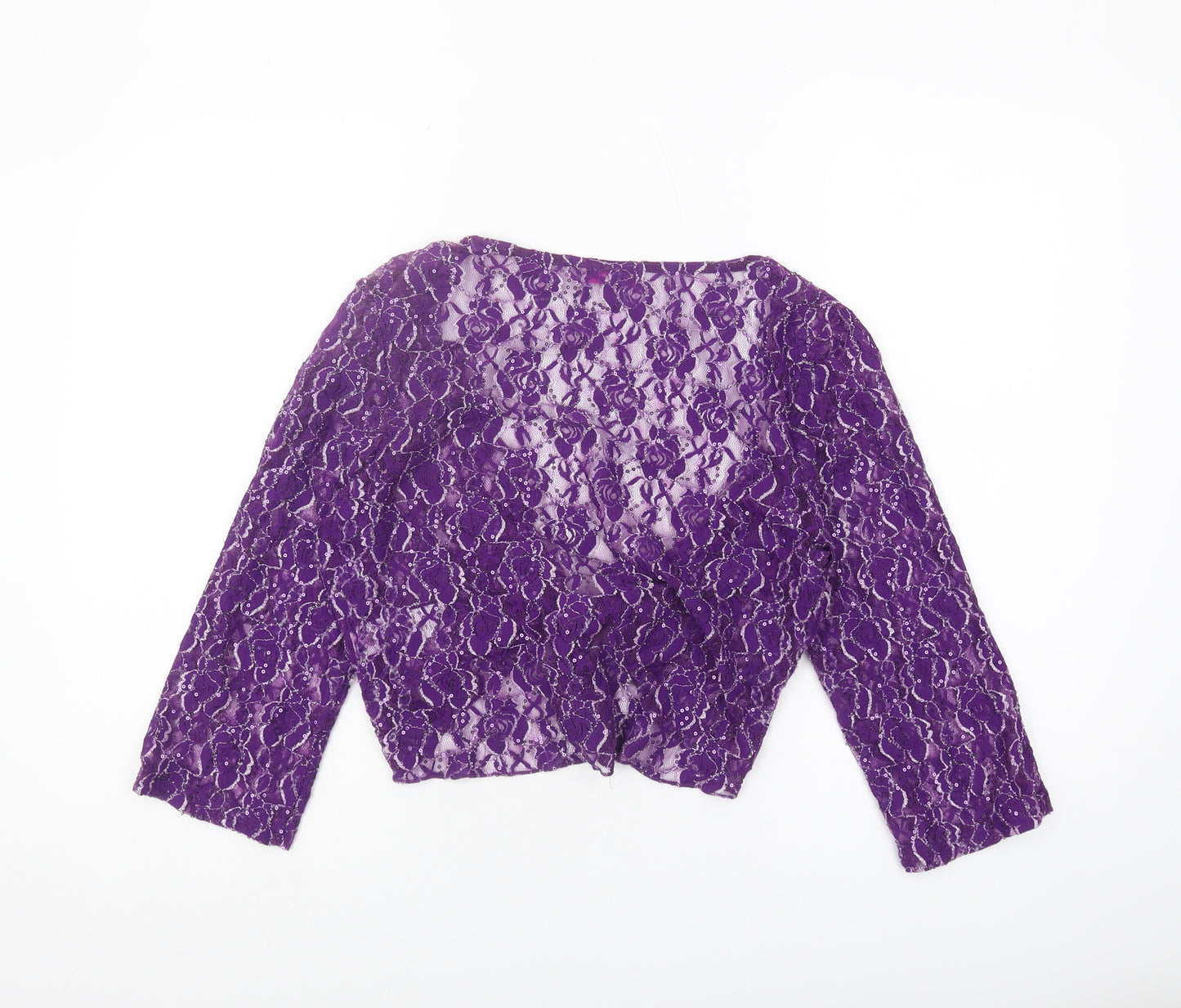 Marks and Spencer Women's Purple Lace Wrap Blouse Size 14
