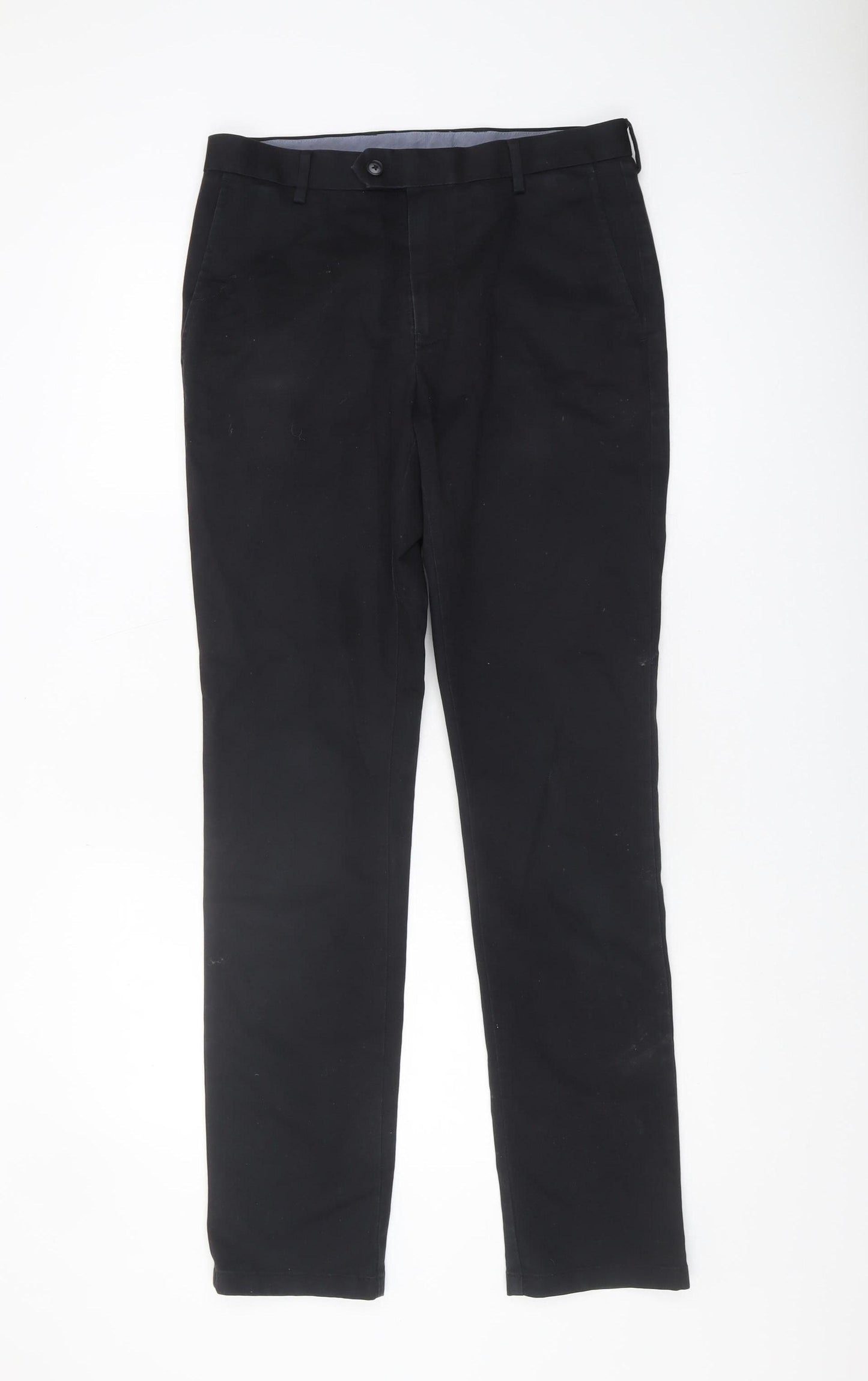 Charles Tyrwhitt Men's Black Slim Chino Trousers 30W