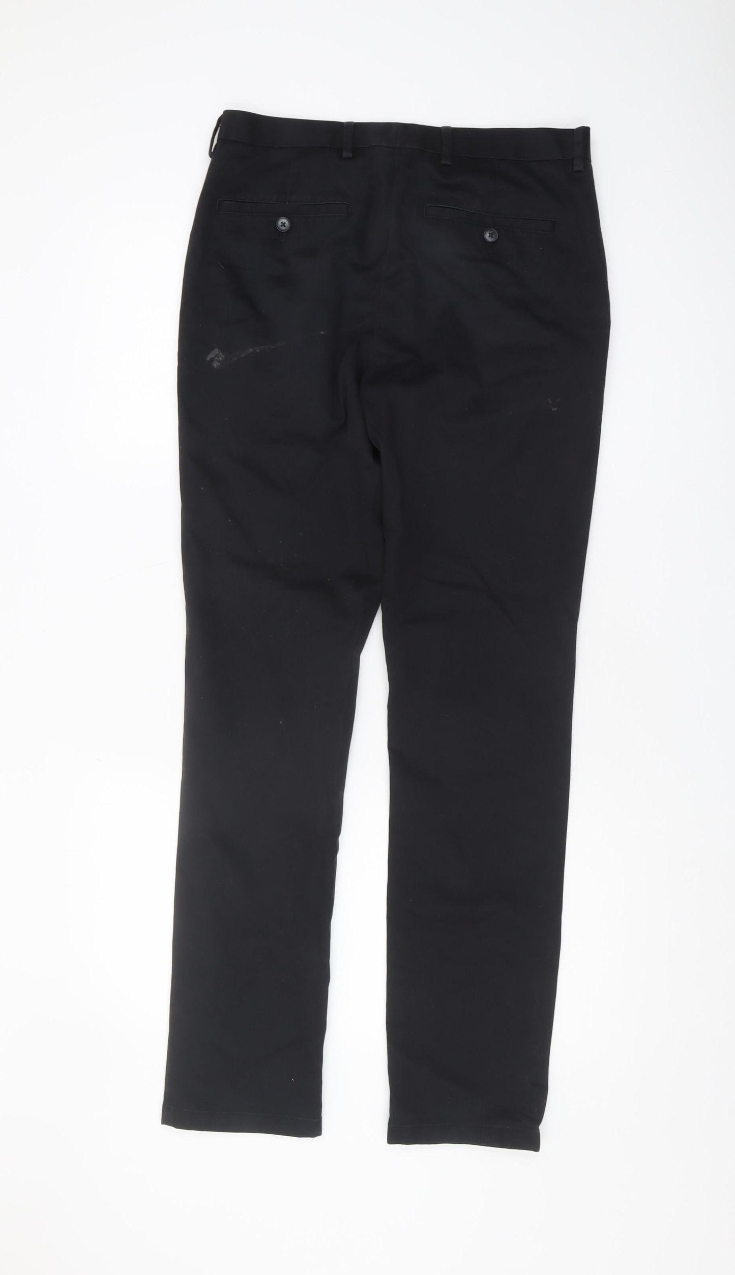 Charles Tyrwhitt Men's Black Slim Chino Trousers 30W