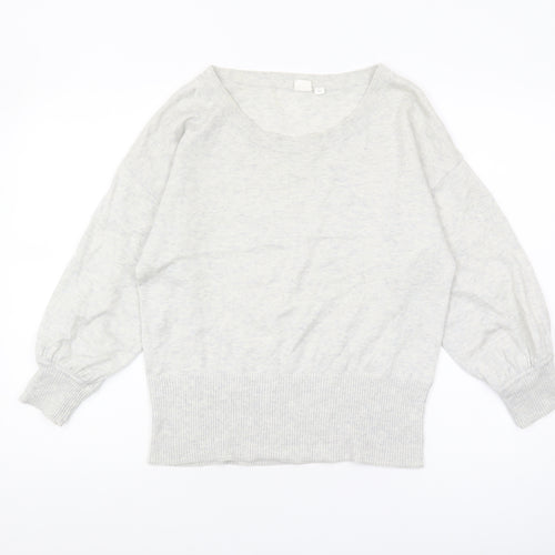 Gap Women's Grey Wool Jumper, Size S, Regular Fit