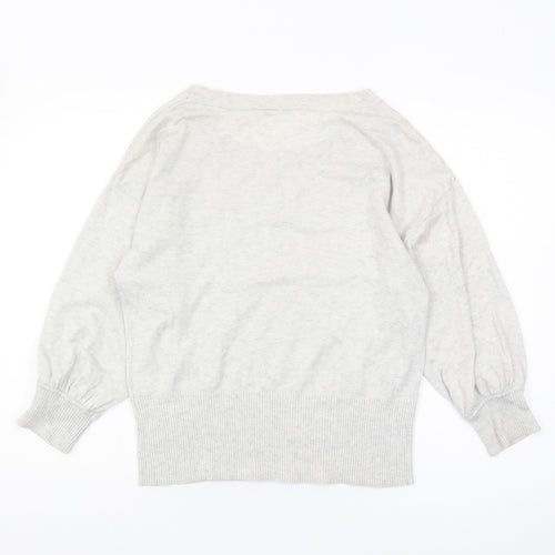 Gap Women's Grey Wool Jumper, Size S, Regular Fit