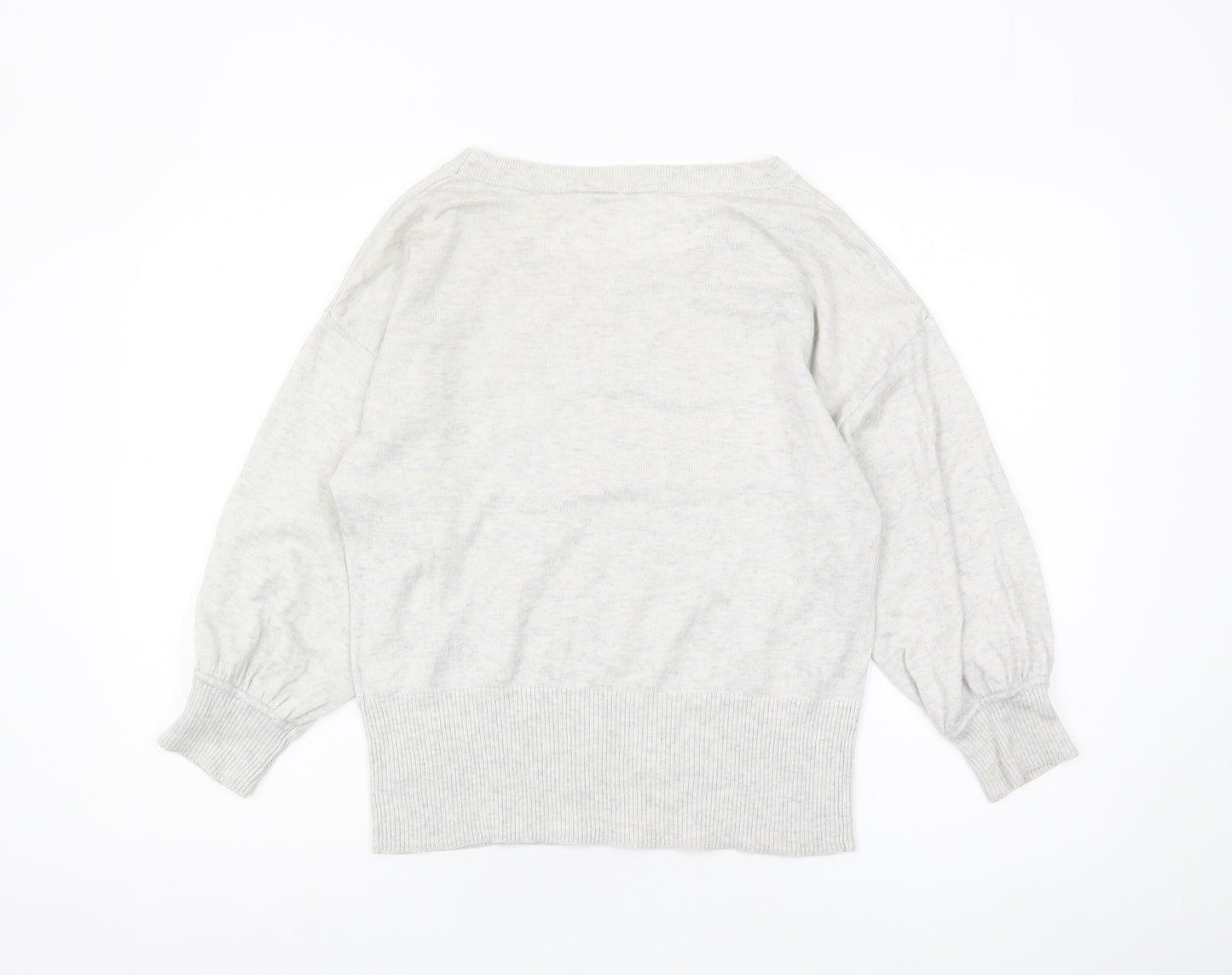 Gap Women's Grey Wool Jumper, Size S, Regular Fit