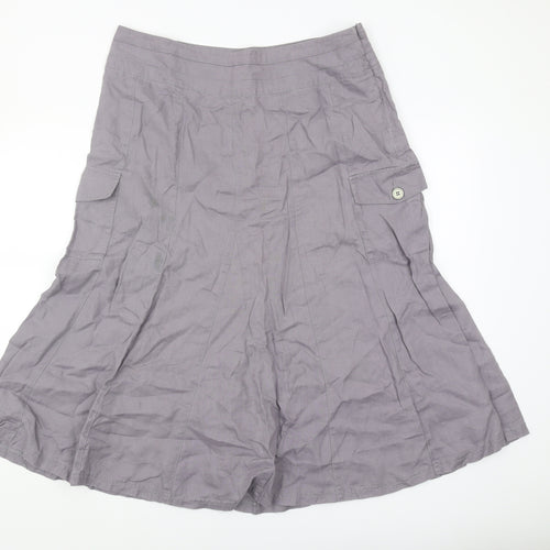Marks and Spencer Women's Grey A-Line Skirt Size 16