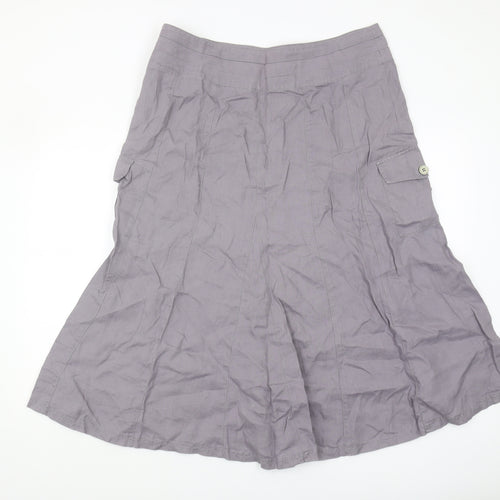 Marks and Spencer Women's Grey A-Line Skirt Size 16