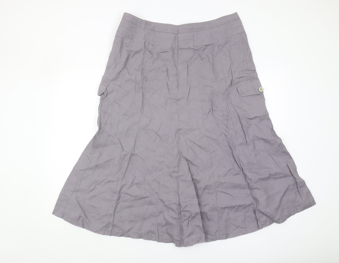 Marks and Spencer Women's Grey A-Line Skirt Size 16