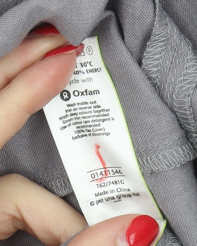 Marks and Spencer Women's Grey A-Line Skirt Size 16