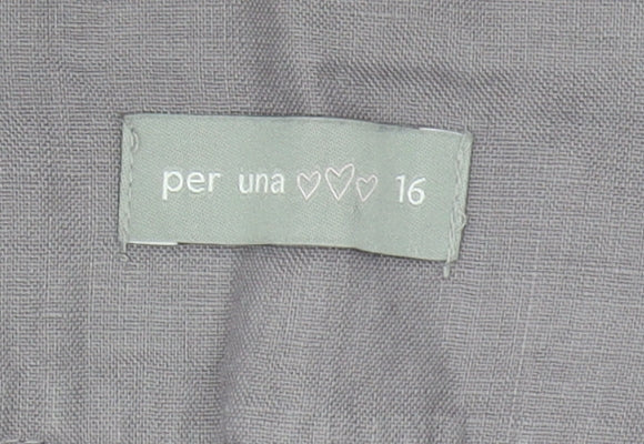 Marks and Spencer Women's Grey A-Line Skirt Size 16