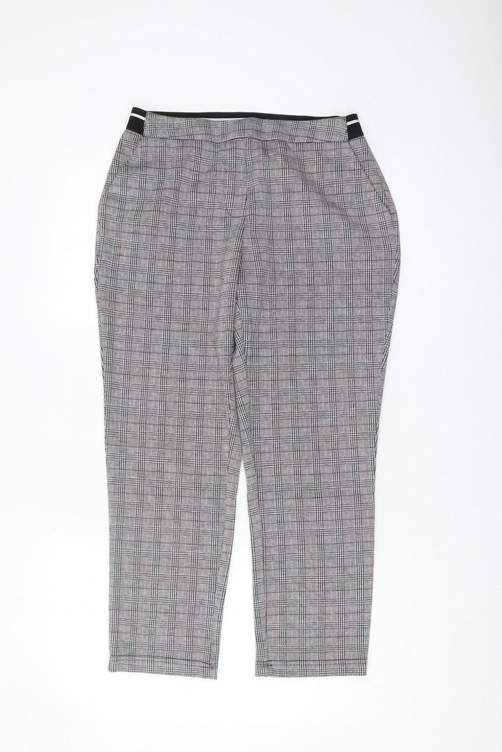 Damart Women's Grey Check Trousers Size 12