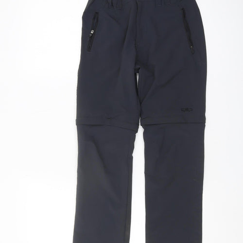 CMP Boys Black Convertible Trousers, Size 24, Activewear