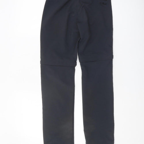 CMP Boys Black Convertible Trousers, Size 24, Activewear