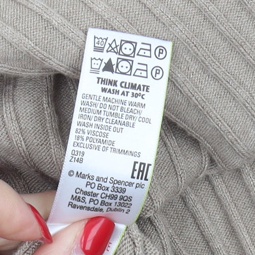 Marks & Spencer Women's Beige Cardigan Size 14