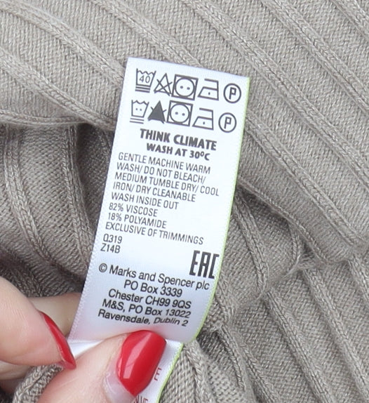 Marks & Spencer Women's Beige Cardigan Size 14