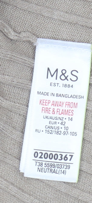 Marks & Spencer Women's Beige Cardigan Size 14