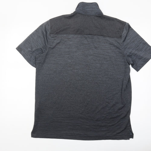 Oakley Men's Grey Polo Shirt Size L Regular Fit