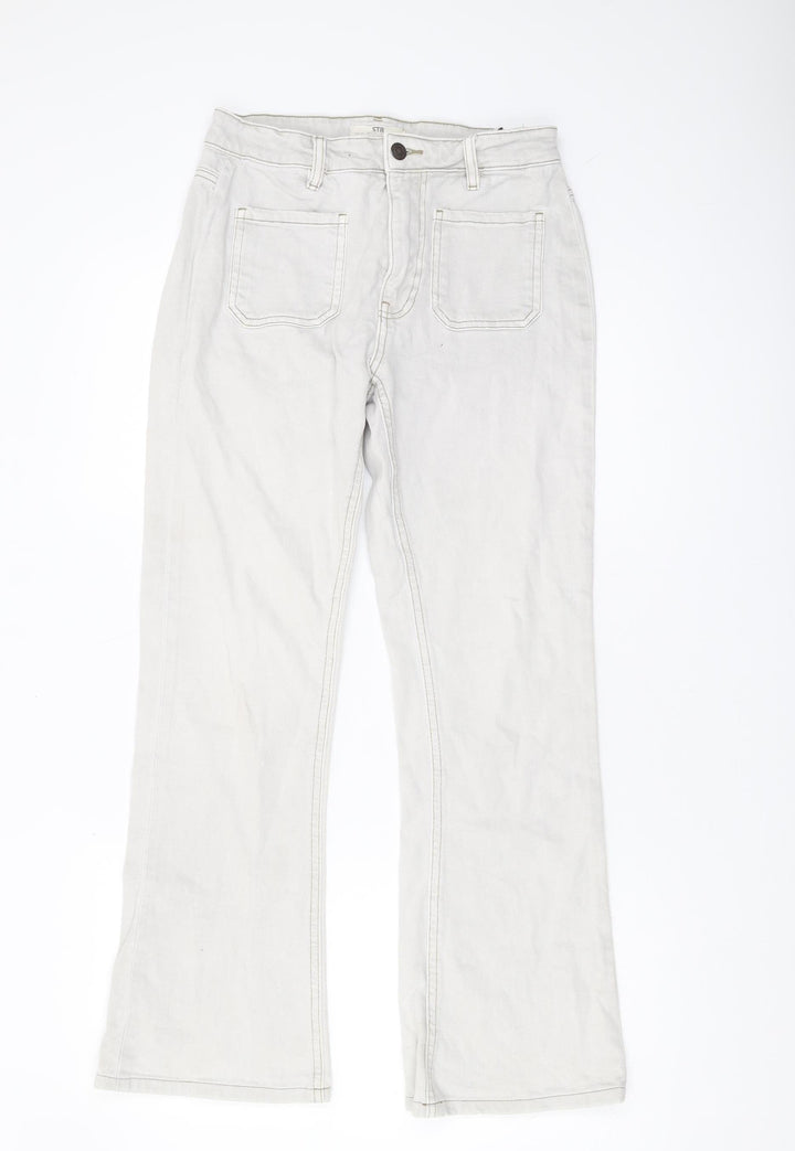 STR Women's Beige Straight Leg Jeans Size 8