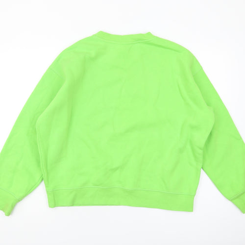 H&M Unisex Green Crew Neck Pullover Sweatshirt M