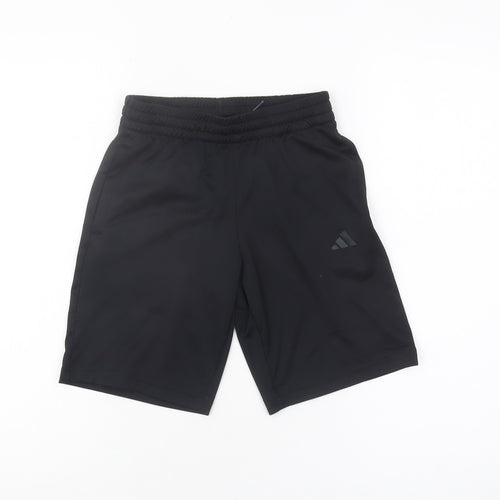 Adidas Boys Black Athletic Shorts 9-10 Years