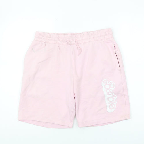 Barbie Pink Women's Sweat Shorts Size M with Logo