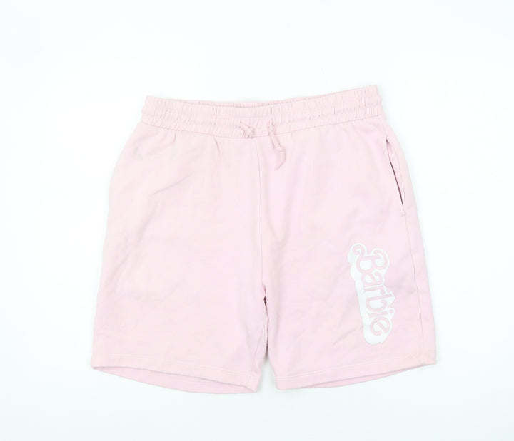 Barbie Pink Women's Sweat Shorts Size M with Logo