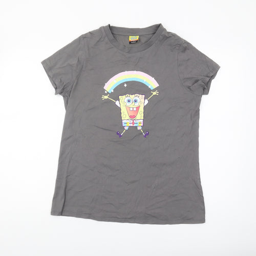 Nickelodeon George Women's Grey SpongeBob T-Shirt