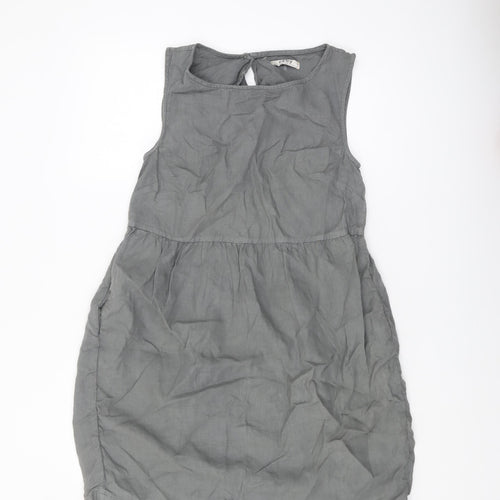 Esby Women's Grey Sleeveless Linen Dress S