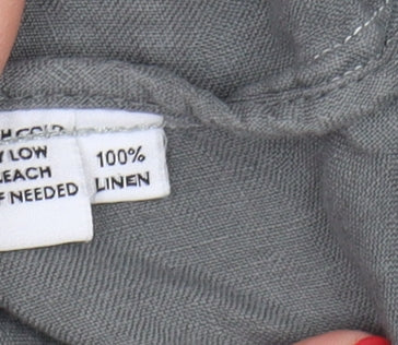 Esby Women's Grey Sleeveless Linen Dress S