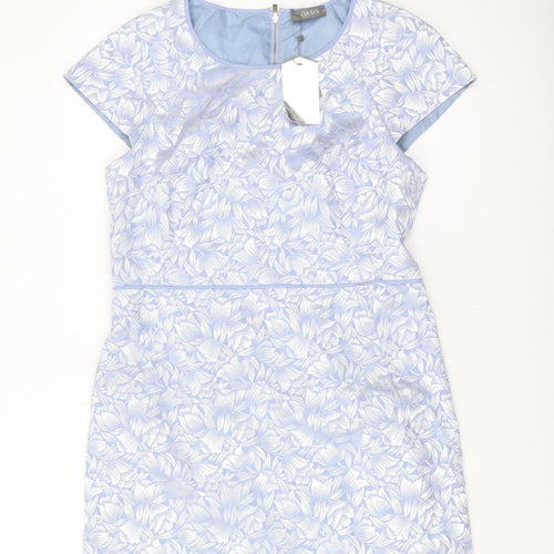 Oasis Women's Blue A-Line Floral Dress, Size 18