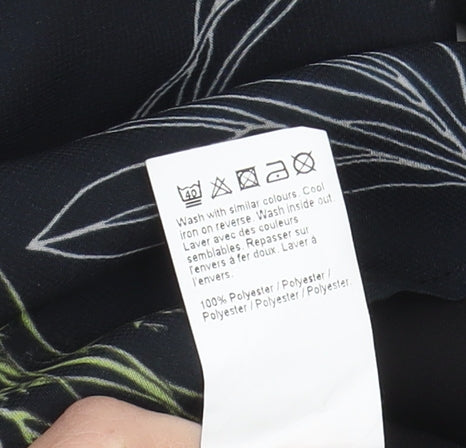 River Island Women's Black Floral Blouse Size 10