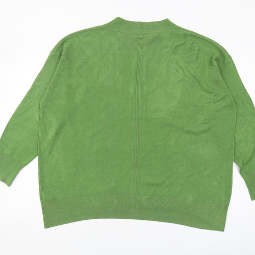 Next Women's Green V-Neck Pullover Jumper, L