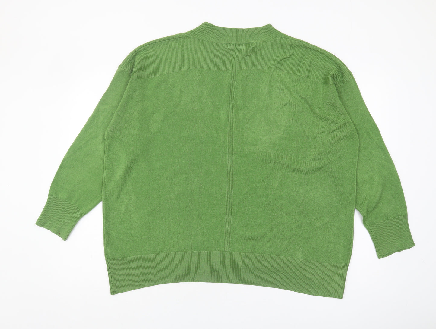 Next Women's Green V-Neck Pullover Jumper, L