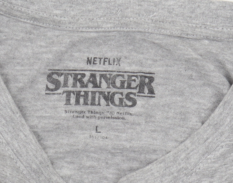 Netflix Stranger Things Men’s Grey T-Shirt L