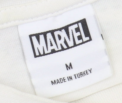 Marvel Men's White Hulk Comic T-Shirt M