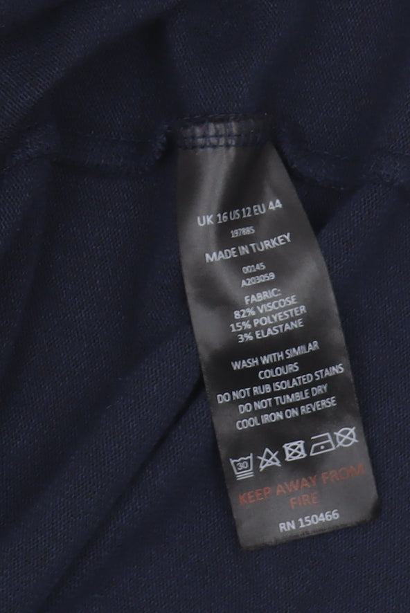 Mauvette Women's Blue Cardigan Size 16